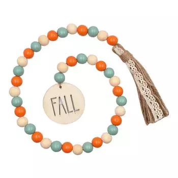 Осенние деревянные бусины с кисточками, праздничные украшения для Хэллоуина и Дня Благодарения, декорации для дома, вешалки, товары для вечеринок