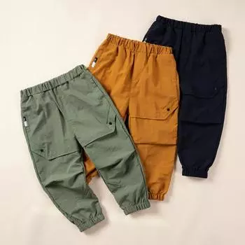 Осенние детские брюки Повседневная и удобная весенняя одежда Стиль для маленьких и больших детей 130cm оранжевый