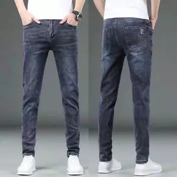 Осенние джинсы, мужские узкие маленькие брюки, весенне-осенние новые эластичные универсальные повседневные длинные брюки 28
