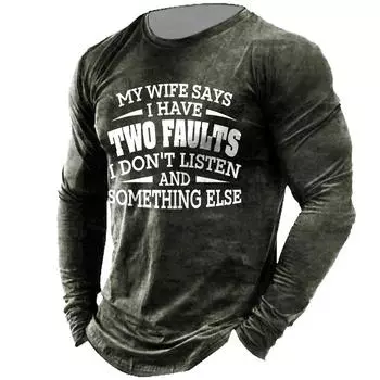 Осенние футболки с персонализированными буквами, весенний топ с круглым вырезом и длинными рукавами, мужская спортивная одежда, большие размеры, винтажная футболка с 3D-принтом S