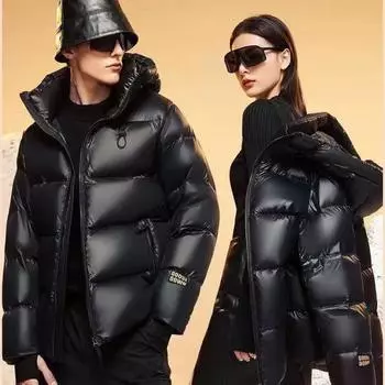 Осенние и зимние черные золотые пуховики для мужчин и женщин, модные свободные утолщенные куртки и куртки 3XL