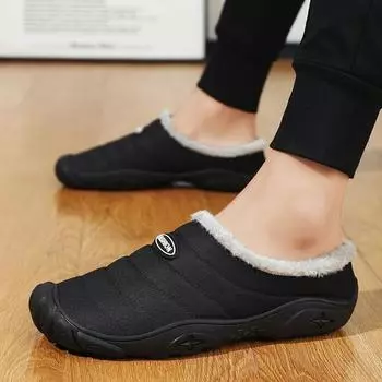 Осенние и зимние домашние тапочки из утолщенного хлопка, теплые, мужские и женские, с мягкой подошвой, полутапочки-мешки, легкая хлопковая обувь для пары 36 жёлтый