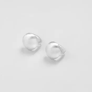 Осенние и зимние геометрические матовые пряжки для ушей женские простые нишевые дизайнерские полукруглые корейские серьги-серьги для поездок на работу