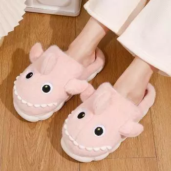 Осенние и зимние хлопковые тапочки сохранят тепло дома, мягкие подошвы и толстые подошвы, удобные тапочки, мужская и женская обувь 36 розовый