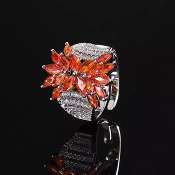 Осенние и зимние кольца, сокровища цвета кленовых листьев, открытые кольца, модные ретро и универсальные, высококачественные женские украшения, модные