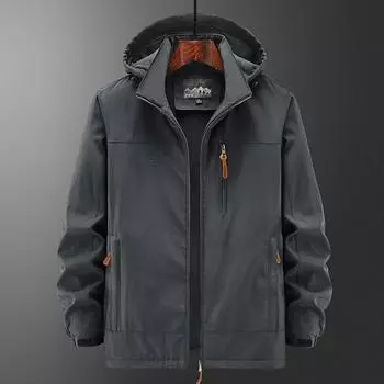 Осенние и зимние куртки для мужчин, повседневные куртки больших размеров для молодых и мужчин среднего возраста, а также бархатные куртки с капюшоном M