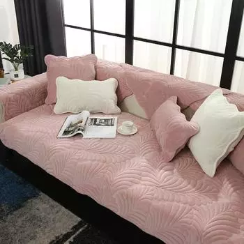 Осенние и зимние листья, стеганая плюшевая однотонная диванная подушка, современная простая нескользящая диванная подушка, полотенце 70*70cm