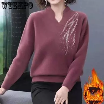 Осенние и зимние модели плюс бархатная нижняя рубашка женская двусторонняя немецкая бархатная женская одежда универсальная женская футболка с длинными рукавами XXXXL