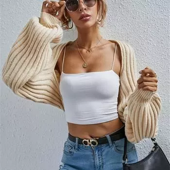 Осенние и зимние модели, свободный вязаный кардиган, короткий джемпер, куртка с шалью, сто одинаковых цветов L белый