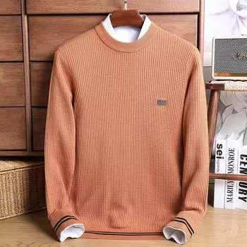 Осенние и зимние модные свитера для мужчин, модные и универсальные трикотажные рубашки для мужчин, теплые свитера с круглым вырезом для мужчин M