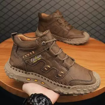 Осенние и зимние мужские ботинки для сохранения тепла, плюшевые зимние ботинки, повседневная обувь, большие размеры 39-46 45 чёрный