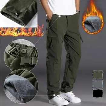 Осенние и зимние мужские утолщенные и подбитые рабочие брюки больших размеров, водонепроницаемые, теплые, непромокаемые, ветрозащитные, повседневные рабочие брюки для активного отдыха 5XL