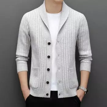Осенние и зимние новые повседневные свитера для мужчин, молодежная мода, теплые свитера, модные кардиганы для мужчин M