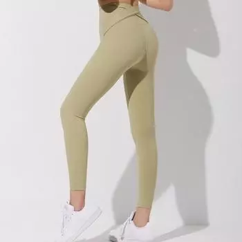 Осенние и зимние новые штаны для йоги с высокой талией, женские европейские и американские спортивные колготки персикового цвета с бедрами, быстросохнущие брюки для фитнеса телесного цвета S серый