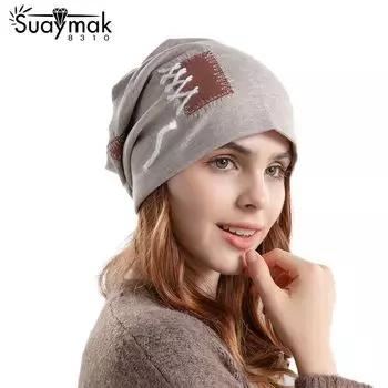 Осенние и зимние новые вязаные шапки с ворсом, корейская версия, шапка Baotou с привязными нашивками, женская шапка с защитой ушей, маленькая шапка для заключения