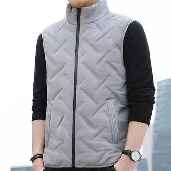 Осенние и зимние пальто, мужские жилеты из хлопка, мужские воротники-стойки, утолщенные плечи из хлопка, теплые заколки для лошадей M