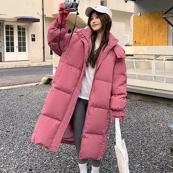 Осенние и зимние пуховые и хлопковые куртки, модная женская одежда, повседневные куртки в корейском стиле, свободные куртки, хлопковые куртки, верхняя одежда L белый