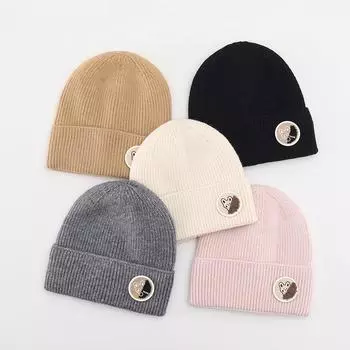 Осенние и зимние шапки женские плюшевые новые вязаные шапки универсальные теплые защитные наушники утолщенные модные шерстяные шапки One size хаки