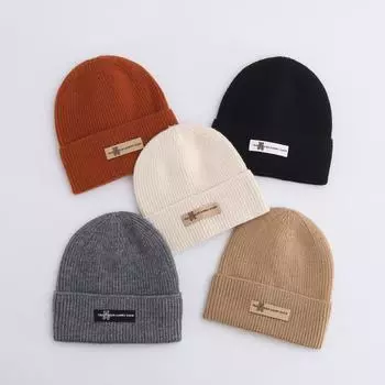 Осенние и зимние шапки женские плюшевые новые вязаные шапки универсальные теплые защитные наушники шерстяные утолщенные модные студенческие шапки One size хаки