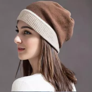 Осенние и зимние шерстяные защитные наушники, теплые и контрастные вязаные шапки, европейские и американские женские головные уборы, ворсовые шапки, ворсовые шапки бежевый