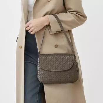 Осенние и зимние сумки для женщин Высококачественные кожаные плетеные сумки ручной работы для женщин Модные кожаные сумки для поездок на работу для женщин