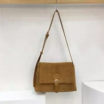 Осенние и зимние сумки для женщин в корейском стиле, высококачественная замшевая сумка для поездок на работу, повседневная сумка через плечо в стиле ретро для почтальона