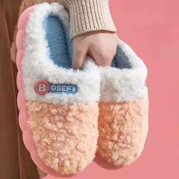 Осенние и зимние тапочки Женские домашние тапочки Пары Домашние теплые тапочки 36-37 розовый