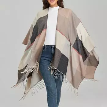Осенние и зимние теплые шарфы, шали, классические клетчатые ремни, кардиганы и теплые одеяла для наружного использования One Size