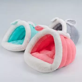 Осенние и зимние теплые товары для домашних животных, мультяшное милое гнездо для кролика и кошки, креативное гнездо для домашних животных, палатка для собак в трехмерной форме M 50*40*35cm