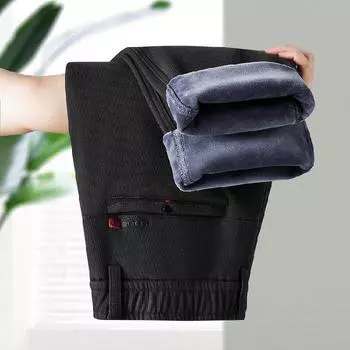 Осенние и зимние толстые джинсы мужские облегающие, маленькие, прямые, новые мужские брюки, деловые, повседневные, длинные мужские брюки, модный бренд 28 темно-серого