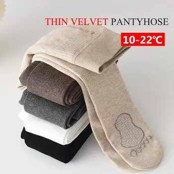 Осенние и зимние тонкие вертикальные полоски, тонкий бархат, толстые детские колготки, пескоструйная обработка стоп для девочек, графеновые подошвы, маленькие стопы M(90-105)