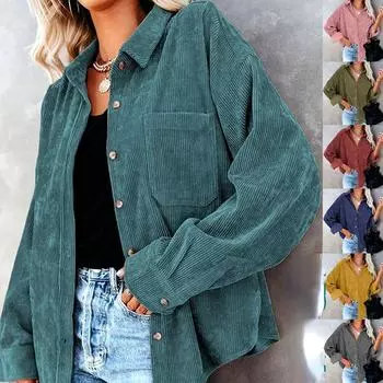 Осенние и зимние топы больших размеров, модная одежда, женская одежда, повседневные куртки с длинными рукавами, пальто S белый