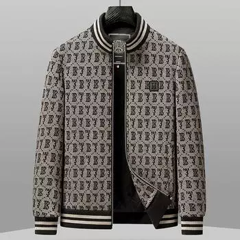 Осенние и зимние утолщенные хлопковые модные мужские куртки Куртки для людей среднего возраста M