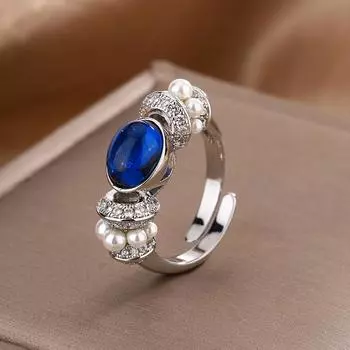 Осенние и зимние ювелирные кольца, цветные сокровища, красные циркониевые жемчужины, чувство дизайна, модные универсальные легкие роскошные женские украшения