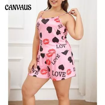 Осенние и зимние женские пижамы, домашняя одежда, сексуальные пижамы на слинге, комплект из двух предметов с принтом 1XL жёлтый