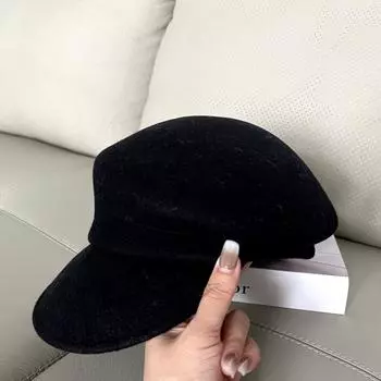 Осенние и зимние женские шляпы шерстяной берет с короткими полями темперамент ретро шляпа газетчика шляпа для верховой езды британская фетровая шляпа остроконечная шляпа average size 55-58cm