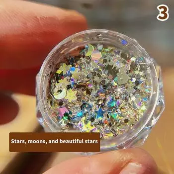 Осенние и зимние звезды, бабочки, луна, Болингбулинг, блестящие украшения для ногтей, украшение для ногтей с блестками