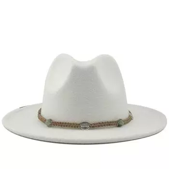 Осенние кепки-трилби с широкими полями, женский и мужской модный цилиндр, джазовая кепка, зимняя панама, винтажная фетровая шляпа, мужская шляпа мафии, фетровая 56-60 см 56-58CM