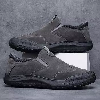 Осенние кожаные лоферы для мужчин, роскошная удобная повседневная обувь, дышащая мужская обувь для вождения, мокасины, мужские прогулочные кроссовки 39 чёрный