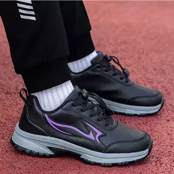 Осенние кожаные водонепроницаемые мужские и женские повседневные кроссовки для ходьбы с мягкой подошвой для людей среднего и пожилого возраста, спортивные кроссовки для ходьбы, размер 38-45 35