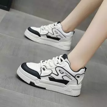 Осенние кроссовки женские на плоской подошве повседневные удобные туфли модные универсальные шнурованные прогулочные женские туфли Zapatos De Mujer Tendencia 35