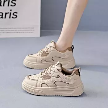 Осенние маленькие белые туфли для студенток, новая корейская версия, для студенток, спортивная обувь для досок, повседневная обувь 35