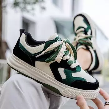 «Осенние модные мужские кроссовки из толстой ткани в корейском стиле на каждый день 2024 года» 44 синий