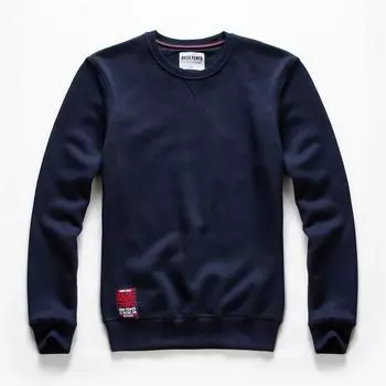 Осенние модные мужские толстовки, однотонные повседневные толстовки с круглым вырезом, классный стиль, мужские новые трендовые толстовки с длинными рукавами, мужская уличная одежда BP20931-1 M темно-синий