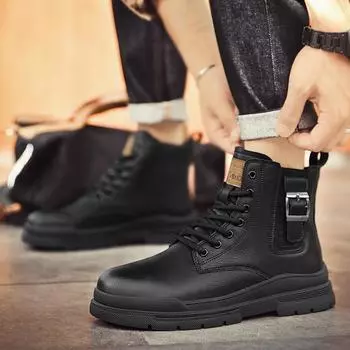 Осенние мужские кожаные ботинки в стиле панк, модные туфли на платформе с молнией и дизайном, мужские мотоциклетные ботинки по щиколотку, обувь для вечеринок, готическая уличная одежда 39 золотой