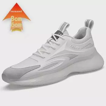 Осенние мужские кроссовки для увеличения роста 8 см с дышащей подошвой для повседневного бега 43