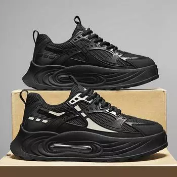 Осенние мужские кроссовки с толстой подошвой для студентов, сетчатые, дышащие, толстые, увеличивающие рост, роскошные, модные, мужские, для бега, повседневные, для отдыха, спорта 39 хаки