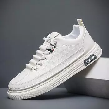 Осенние мужские маленькие белые туфли, модная обувь, повседневная водонепроницаемая обувь для доски, легкая спортивная повседневная обувь на мягкой подошве 39 бежевый
