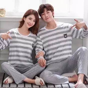 Осенние мужские пижамные комплекты с длинным рукавом для мужчин, зимние милые пижамы с героями мультфильмов, пижамные костюмы, домашняя одежда L