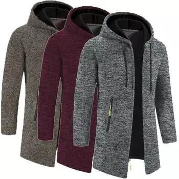 Осенние мужские толстовки с длинным рукавом для мужчин с капюшоном на молнии, мужские зимние куртки, пальто, теплая уличная одежда 3XL белый